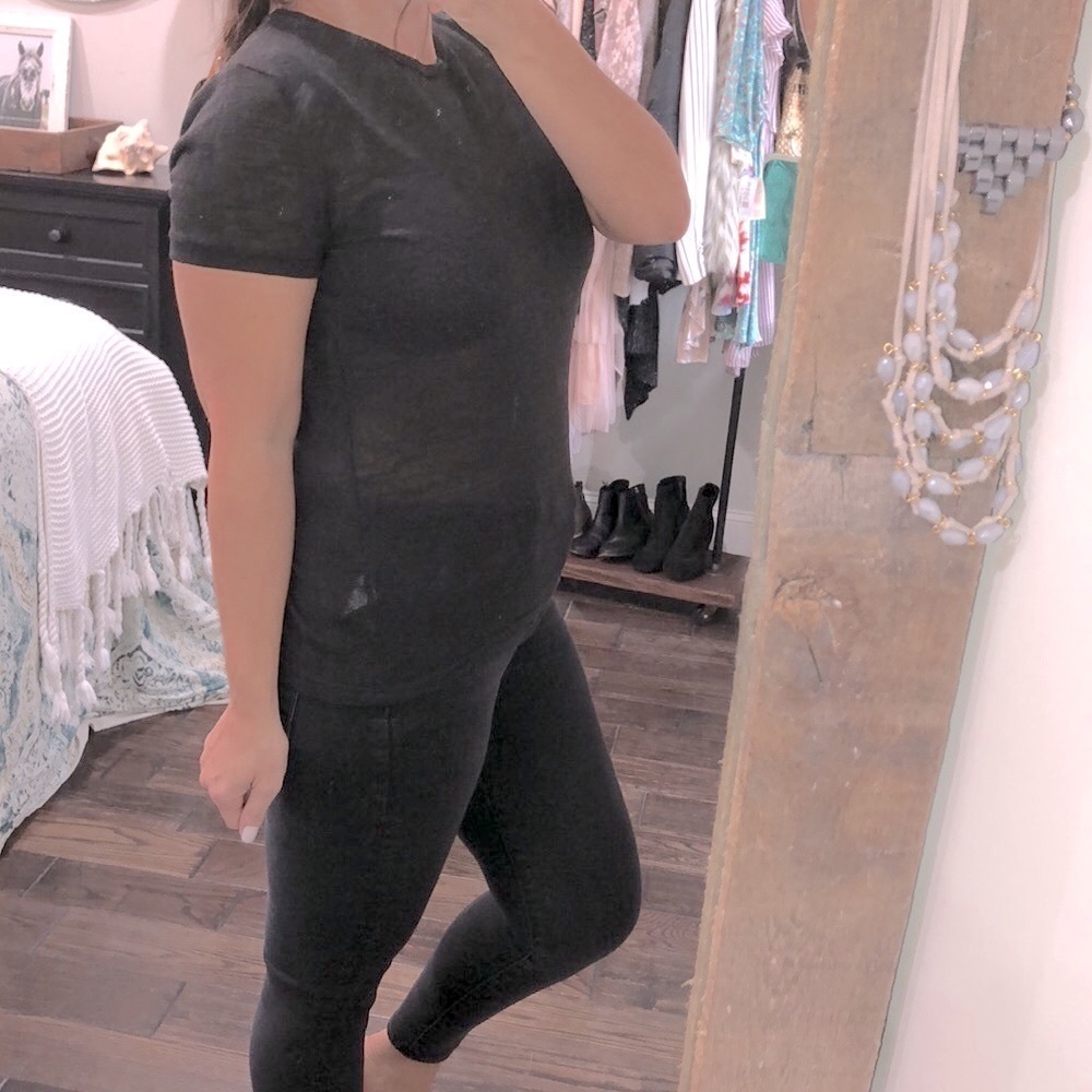 ASOS medium black sheer T-shirt